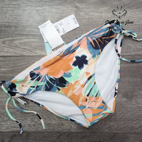 Roxy PT Beach Classics Tie Side Full Bikini Bottom Size S - Picture 3 of 5